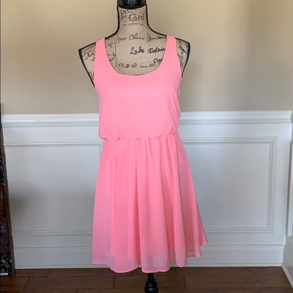 Lush Coral Sleeveless Mini Dress - Picture 2 of 8